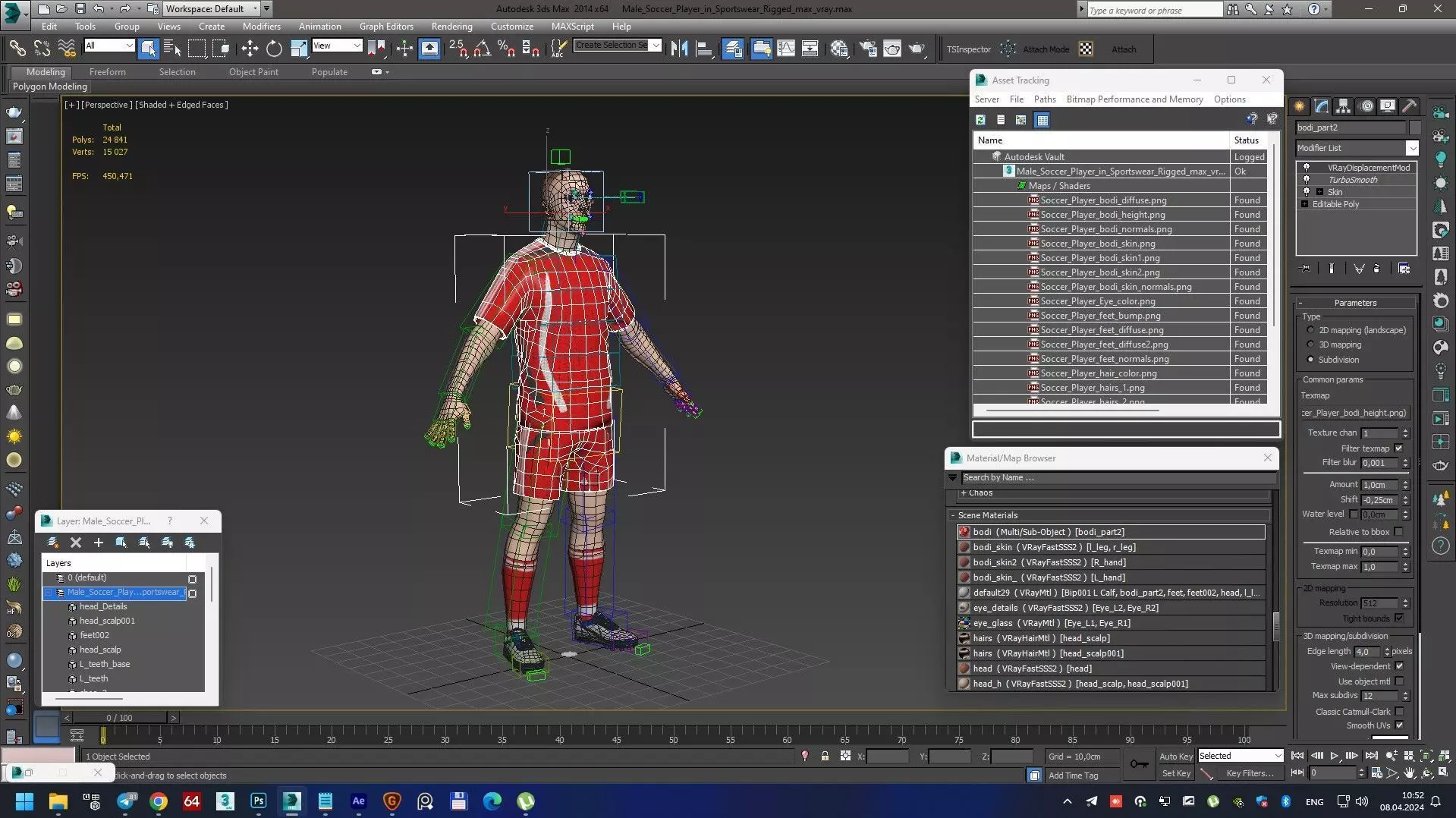 Male Soccer Player in Sportswear Rigged 3D model_29