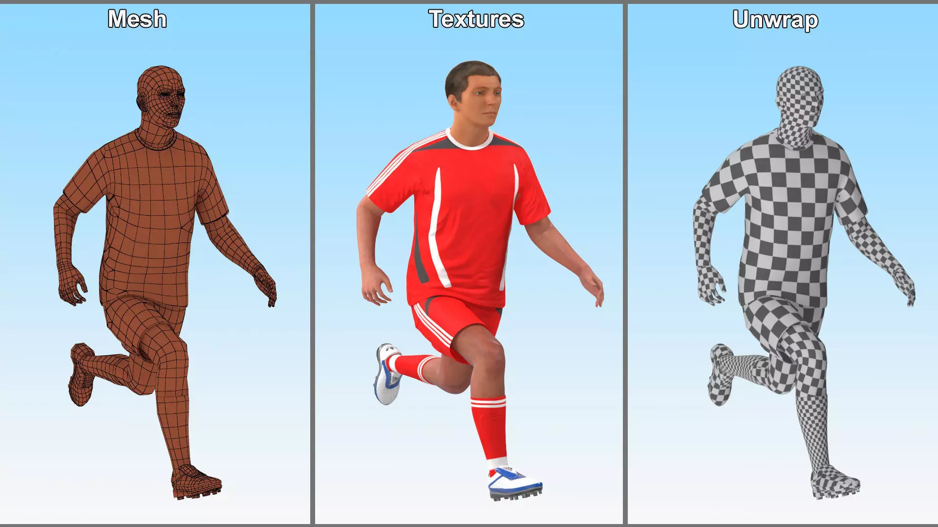 Male Soccer Player in Sportswear Rigged 3D model_25