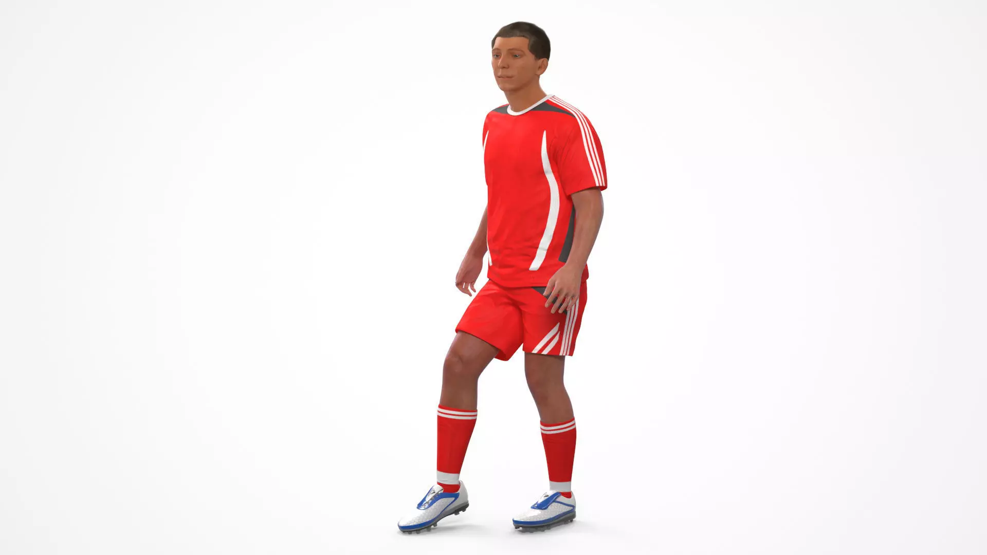 Male Soccer Player in Sportswear Rigged 3D model_10