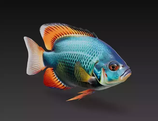 Fish Realistic 3D Model - Low Poly Realistic 