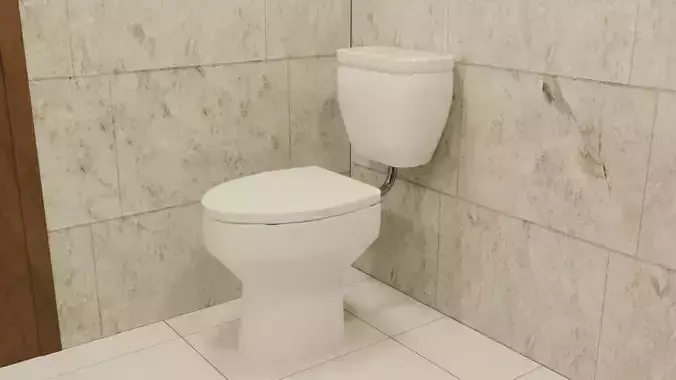 Low Poly Bathroom Closet Game Ready PBR FBX OBJ STL Low-poly 3D model