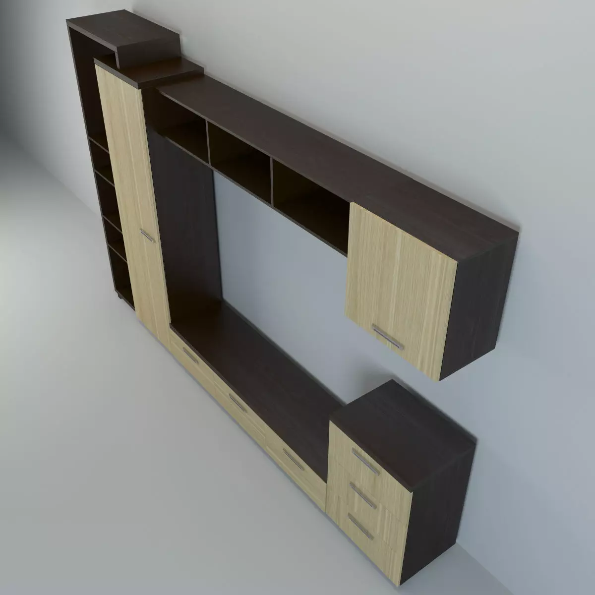 Wall Unit - Cabinet 4 3D model_6