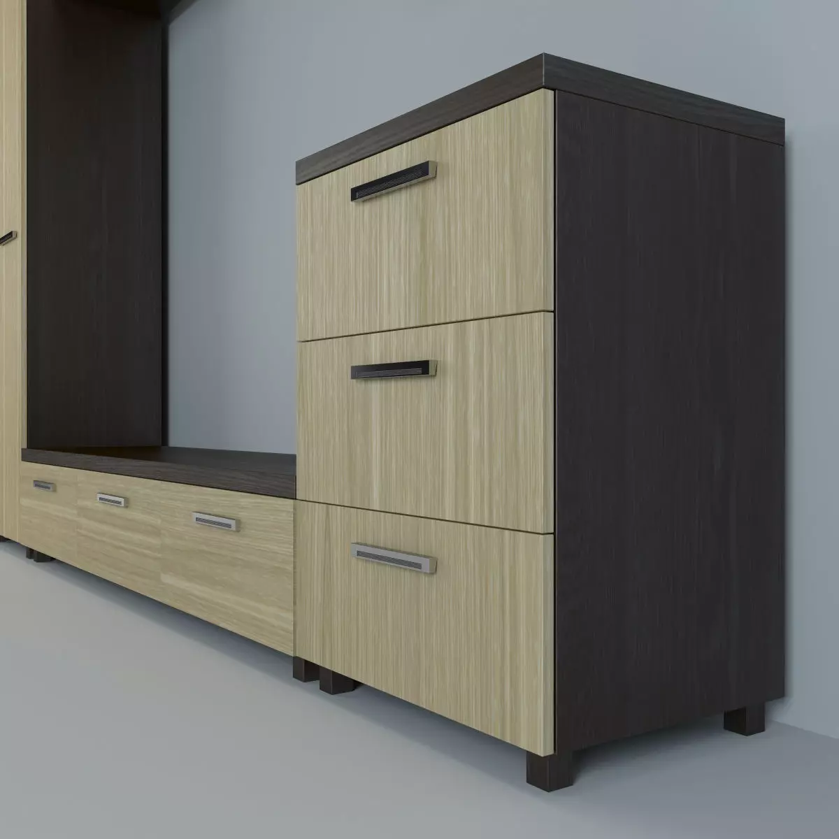 Wall Unit - Cabinet 4 3D model_5