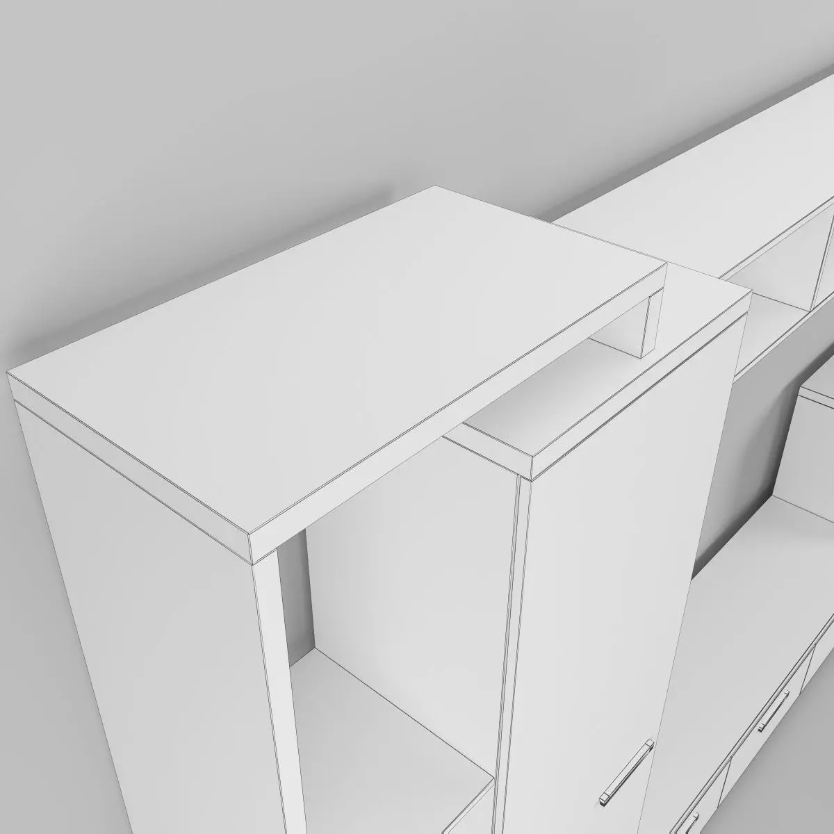 Wall Unit - Cabinet 4 3D model_10