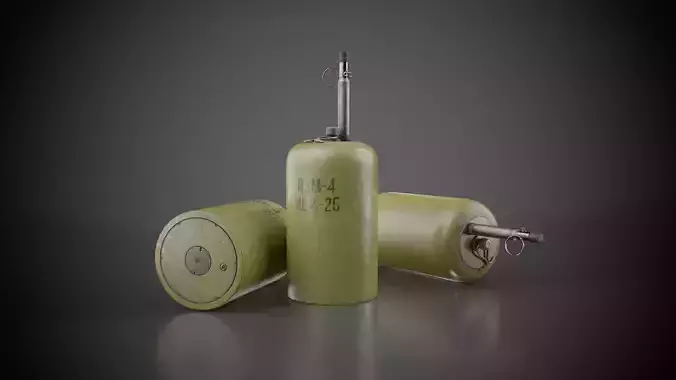 Soviet bounding anti-personnel fragmentation mine OZM-4 Low-poly 3D model