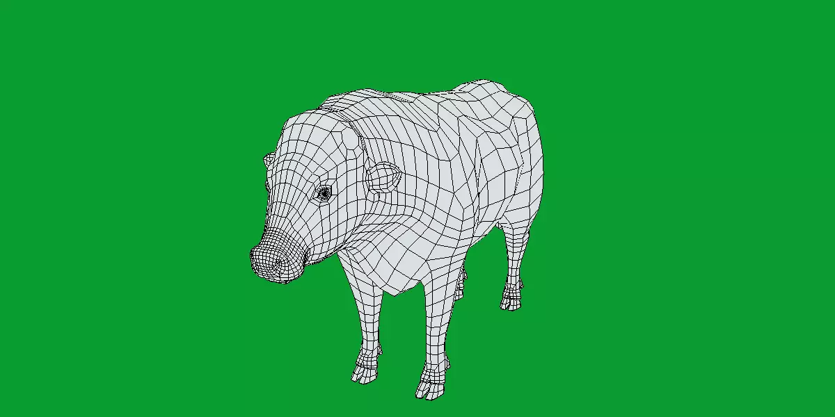 Galloway Cattle Low-poly 3D model_27