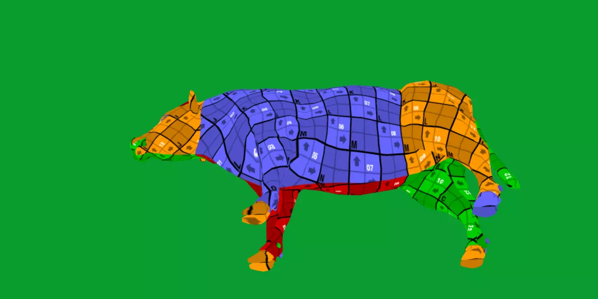 Galloway Cattle Low-poly 3D model_34