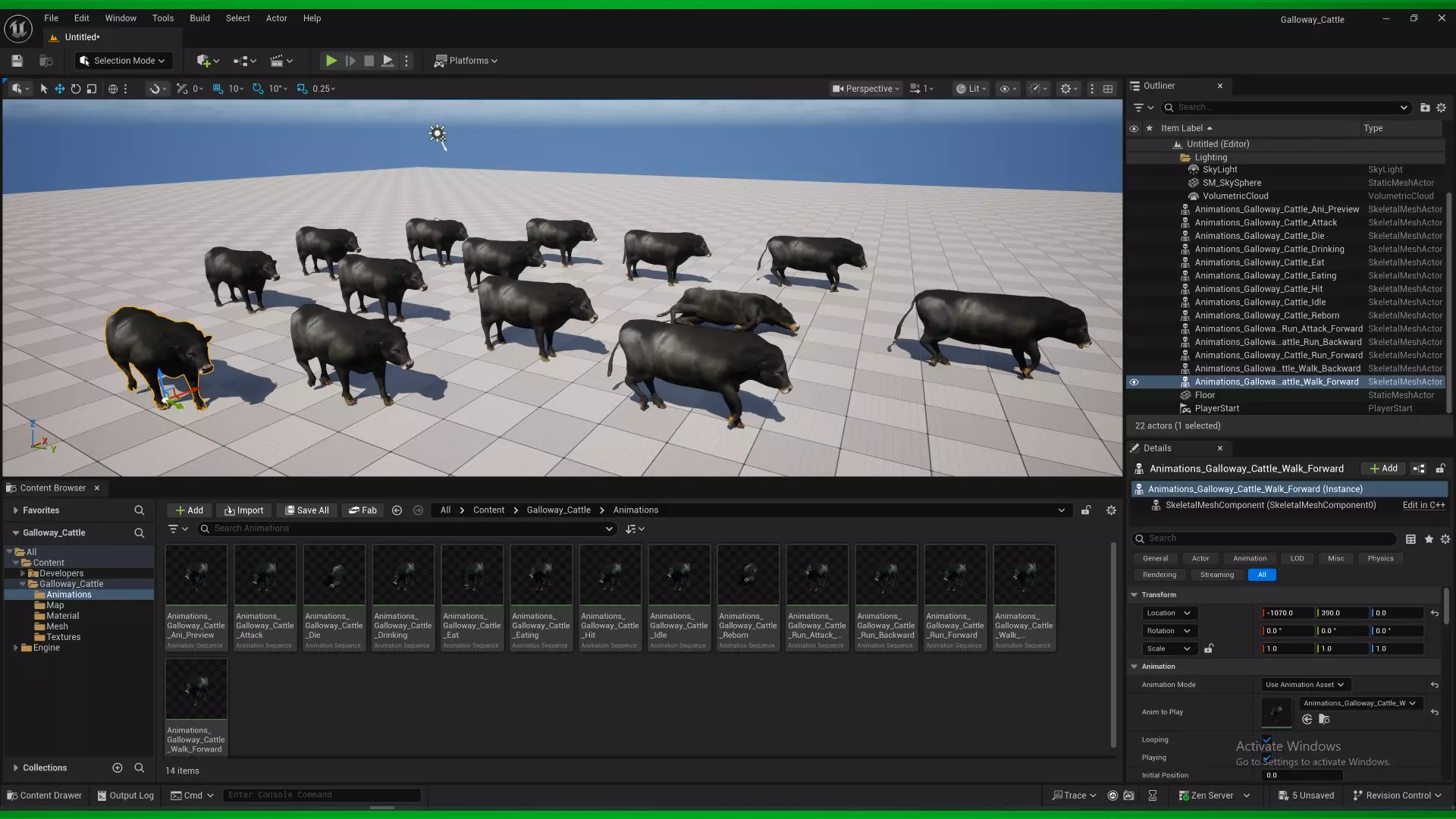 Galloway Cattle Low-poly 3D model_2