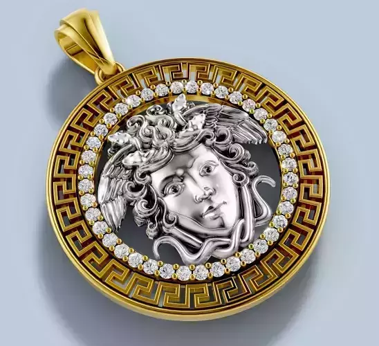 Versace pendant 3DM STL OBJ model for 3D printing and CNC 3D print model