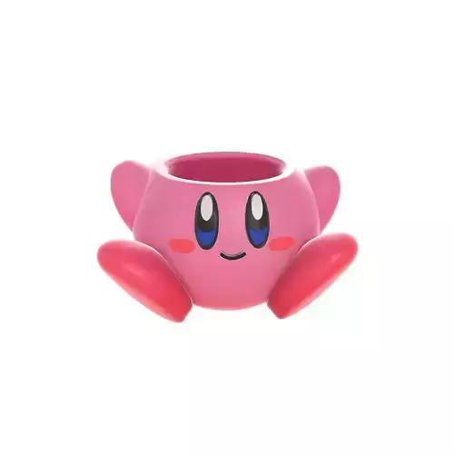 Cute Kirby Inspired Planter Pot  3D print model