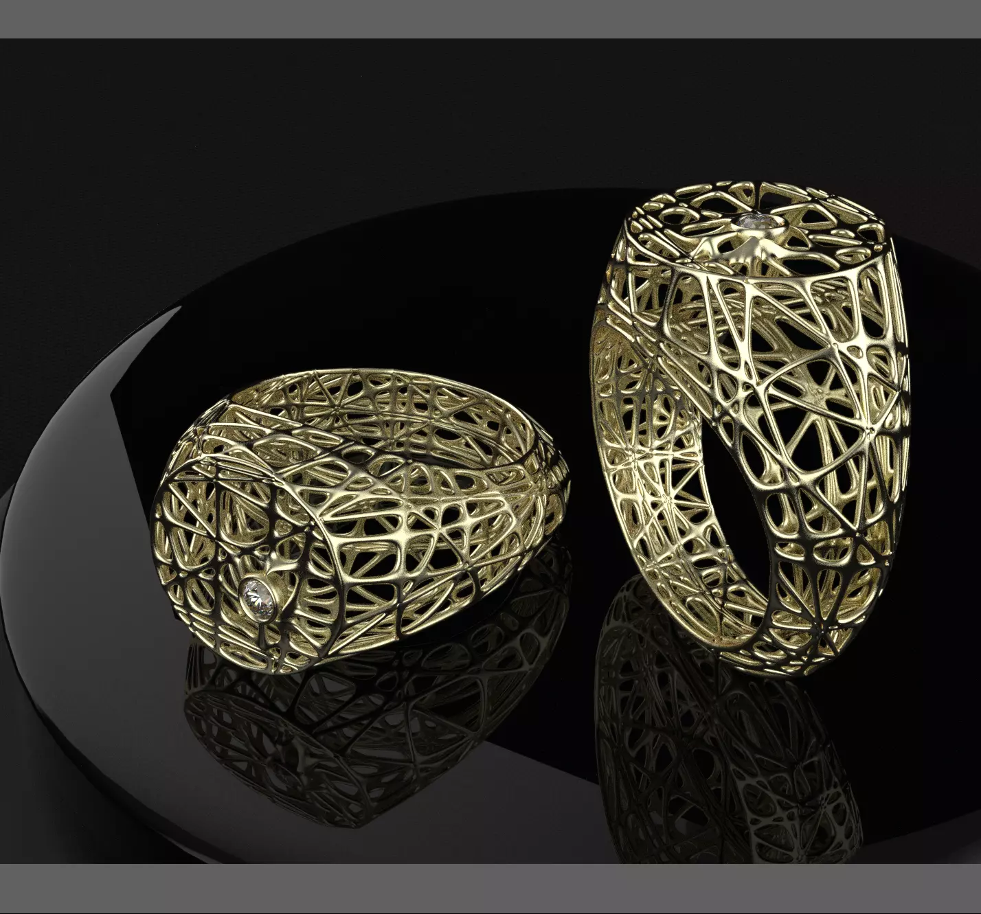 Parametric golden ring Free 3D print model_0
