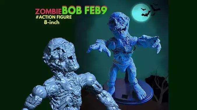 Spooky zombie BOB FEB9 Action Figure  3D print model