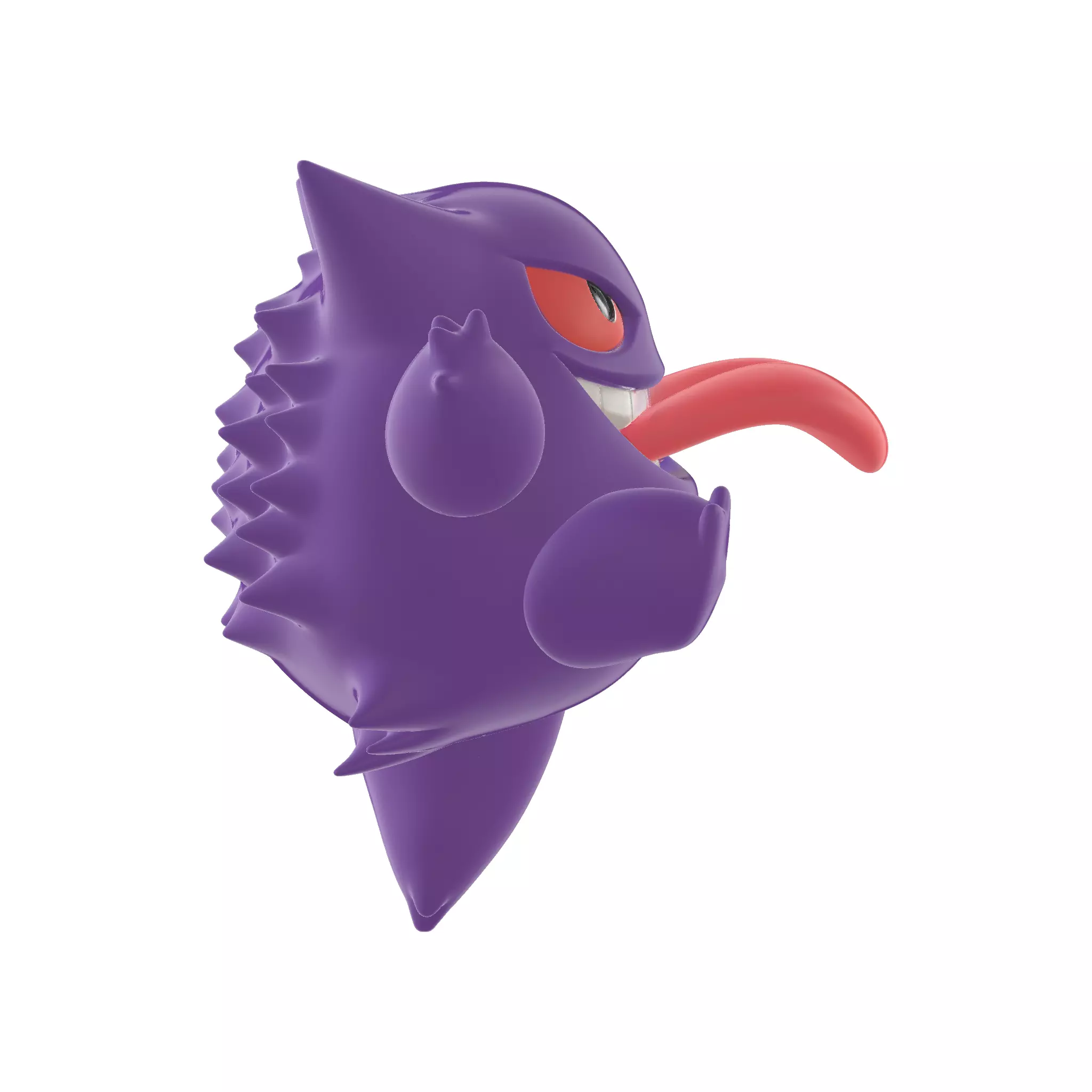 Gengar Licking Tongue Cute Cartoon Ghost 3D print model_1