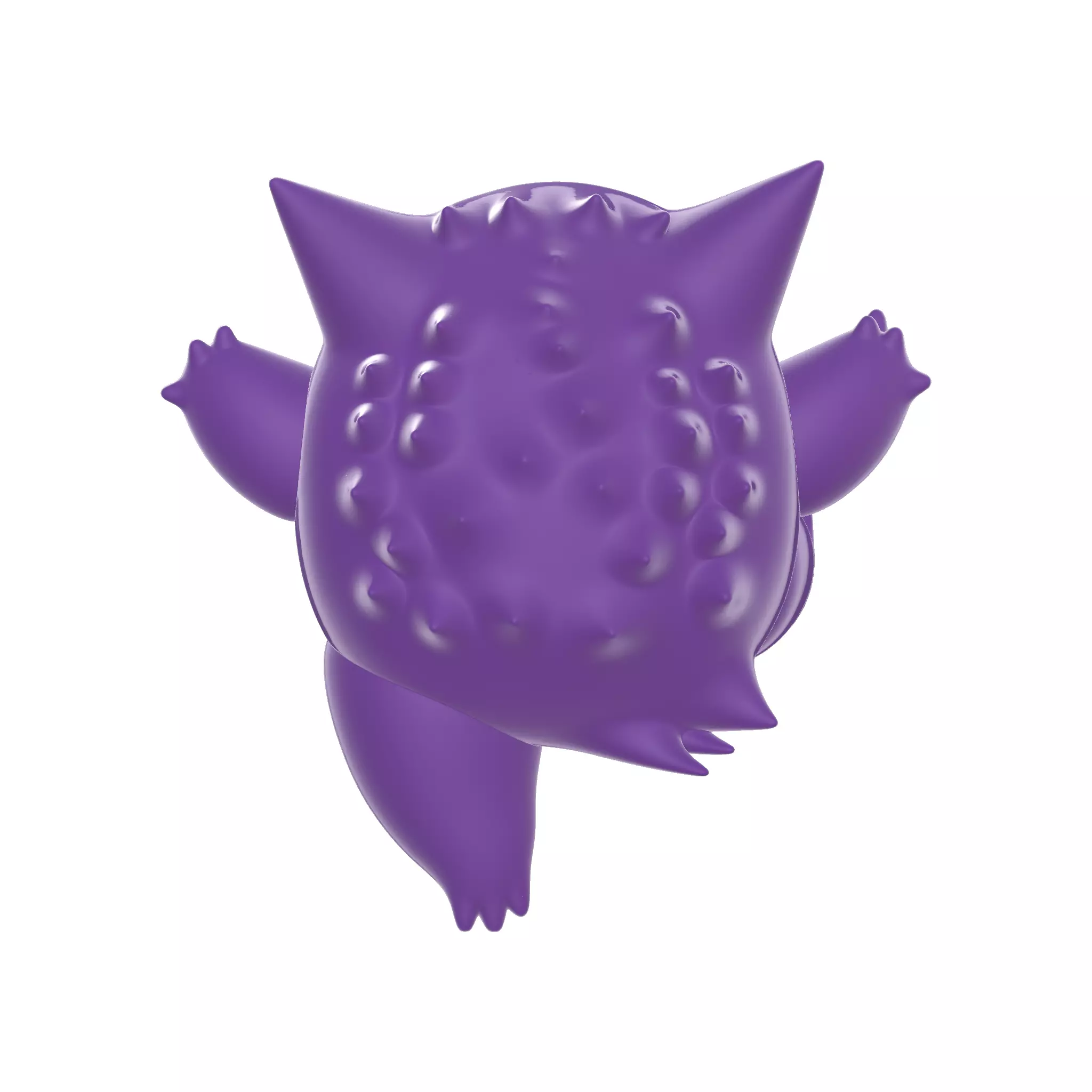 Gengar Licking Tongue Cute Cartoon Ghost 3D print model_2