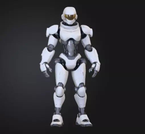 Futuristic Female Android Robot 3D Model Sci Fi Humanoid  3D model_1