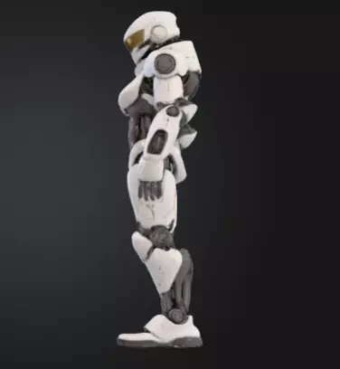 Futuristic Female Android Robot 3D Model Sci Fi Humanoid  3D model_3