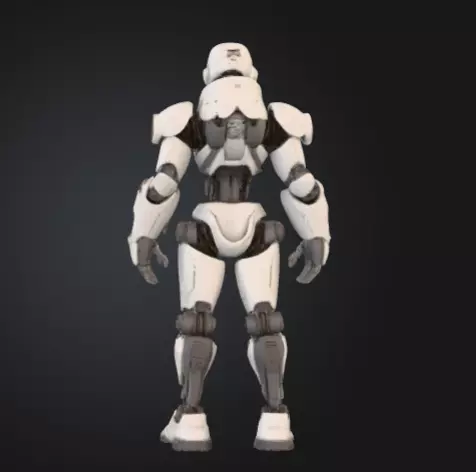 Futuristic Female Android Robot 3D Model Sci Fi Humanoid  3D model_2