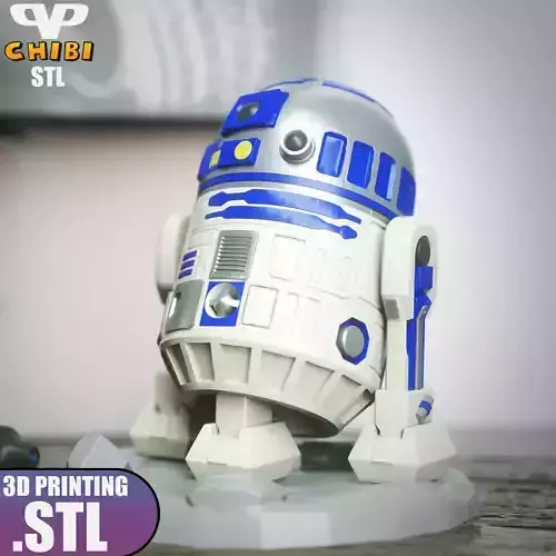 R2D2 Chibi STL for 3D Printing ChibiSTL 3DXM