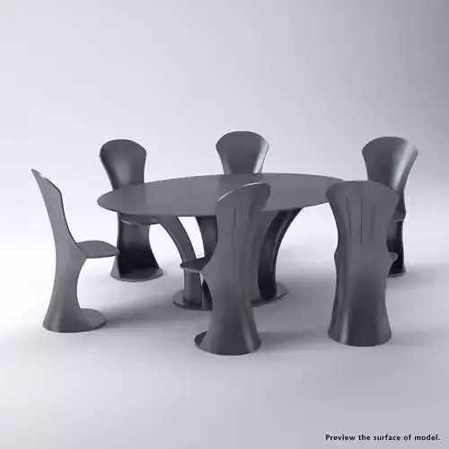 Acrylic Dining Set with Chairs and Table