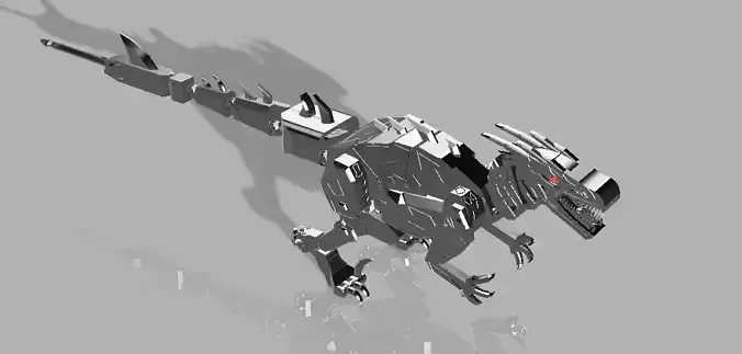 Rakurai - Transforming raptor knight 3D print model