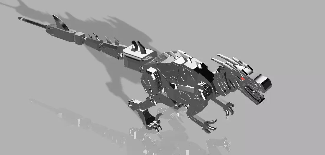 Rakurai - Transforming raptor knight 3D print model_0