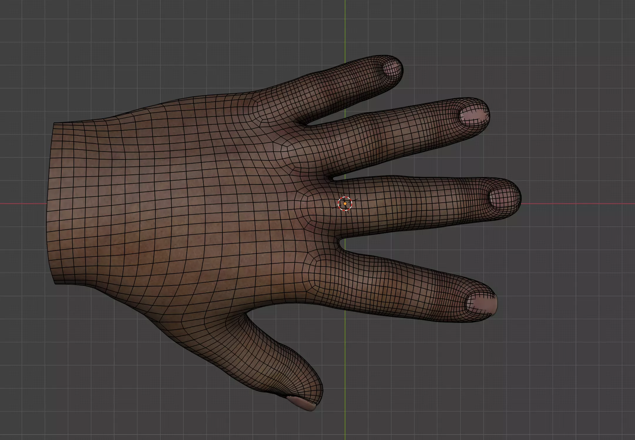 Advanced Hand Rigged for Blender Low-poly 3D model_6