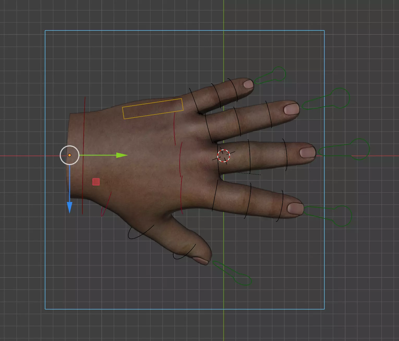 Advanced Hand Rigged for Blender Low-poly 3D model_5