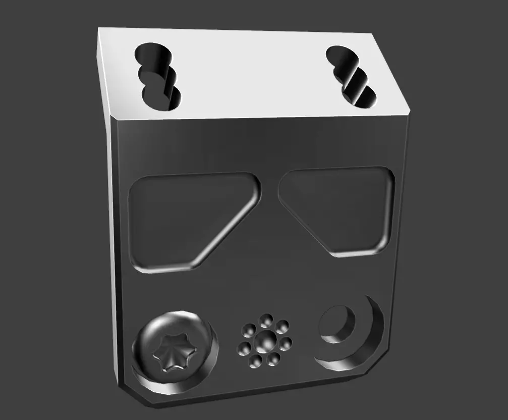 Arisaka optics and flashligth mount pack Low-poly 3D model_2