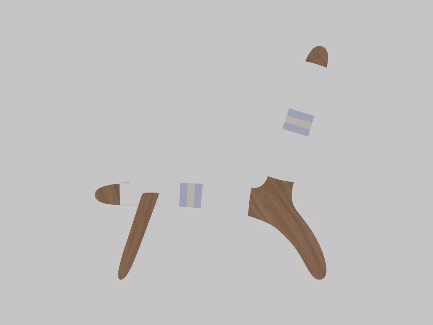 Woven Beach Chair Wood textile Silla tejida madera y textil 3D model_8