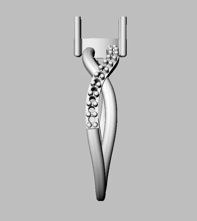 Oval Gemstone Ring 3D print model_13