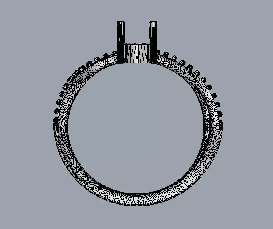 Oval Gemstone Ring 3D print model_25