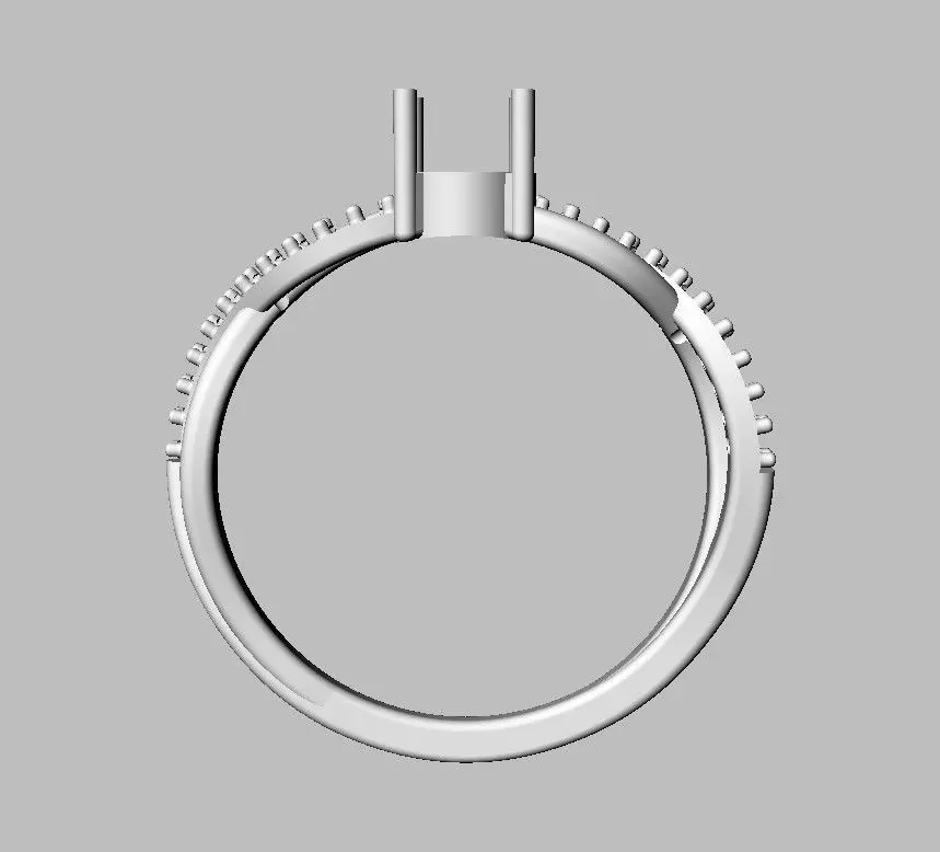 Oval Gemstone Ring 3D print model_9