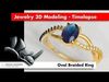 Oval Gemstone Ring 3D print model_1