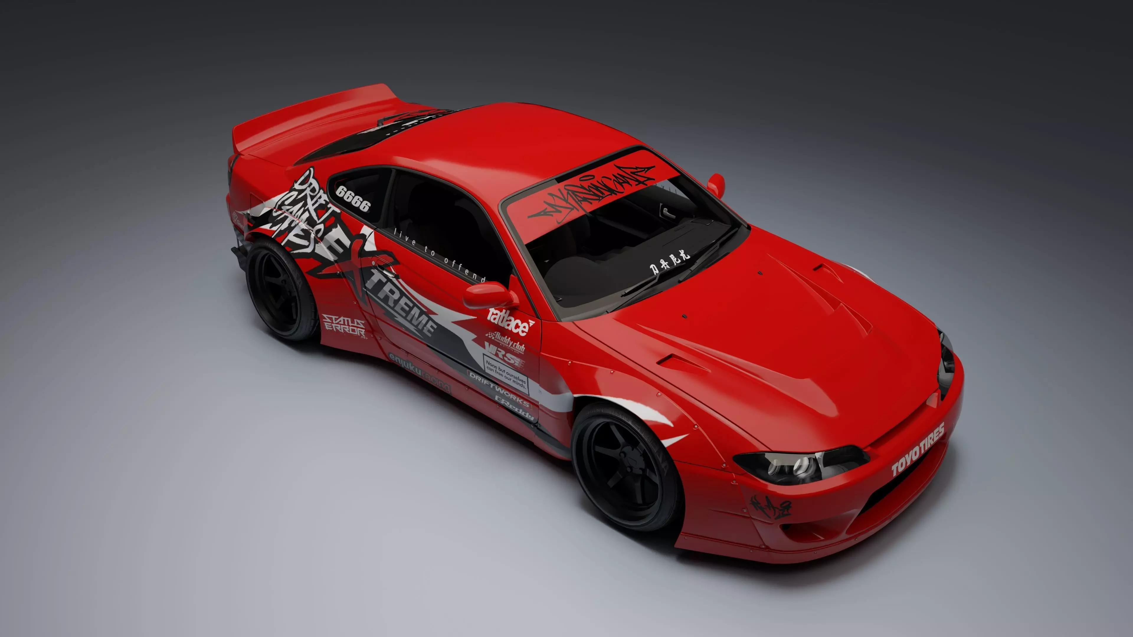 Nissan Silvia S15   Low-poly 3D model_26