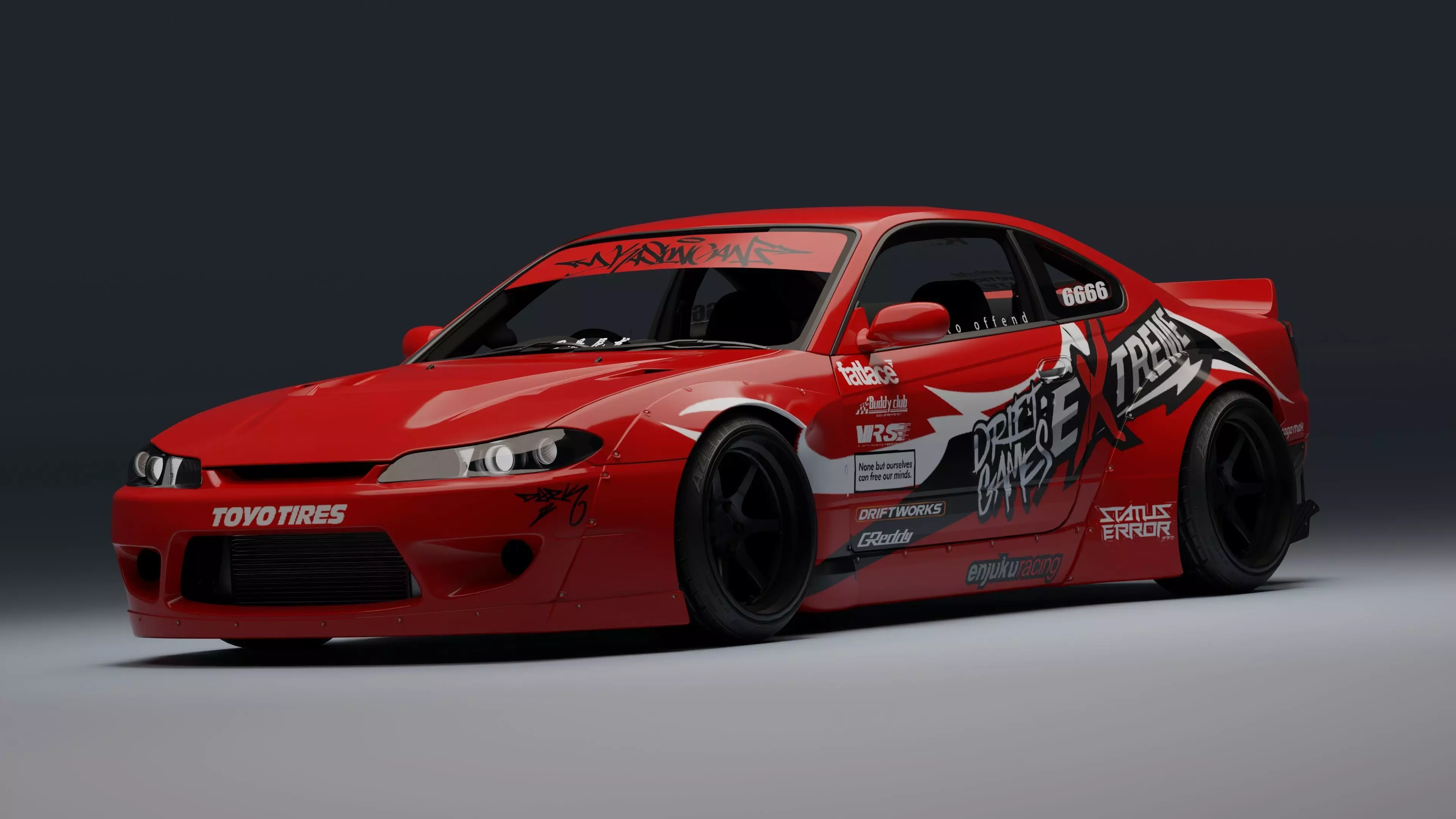 Nissan Silvia S15   Low-poly 3D model_48