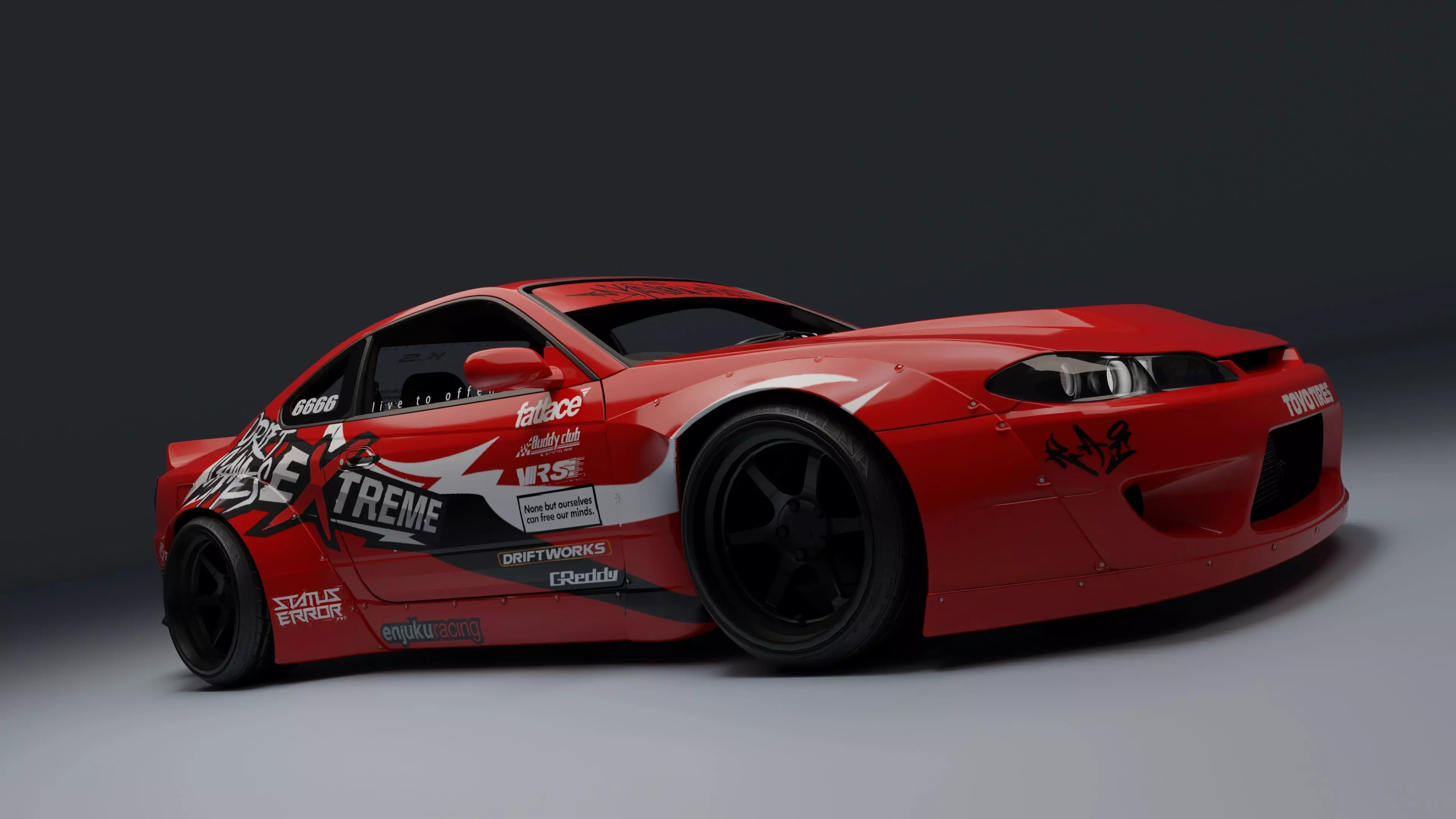 Nissan Silvia S15   Low-poly 3D model_4