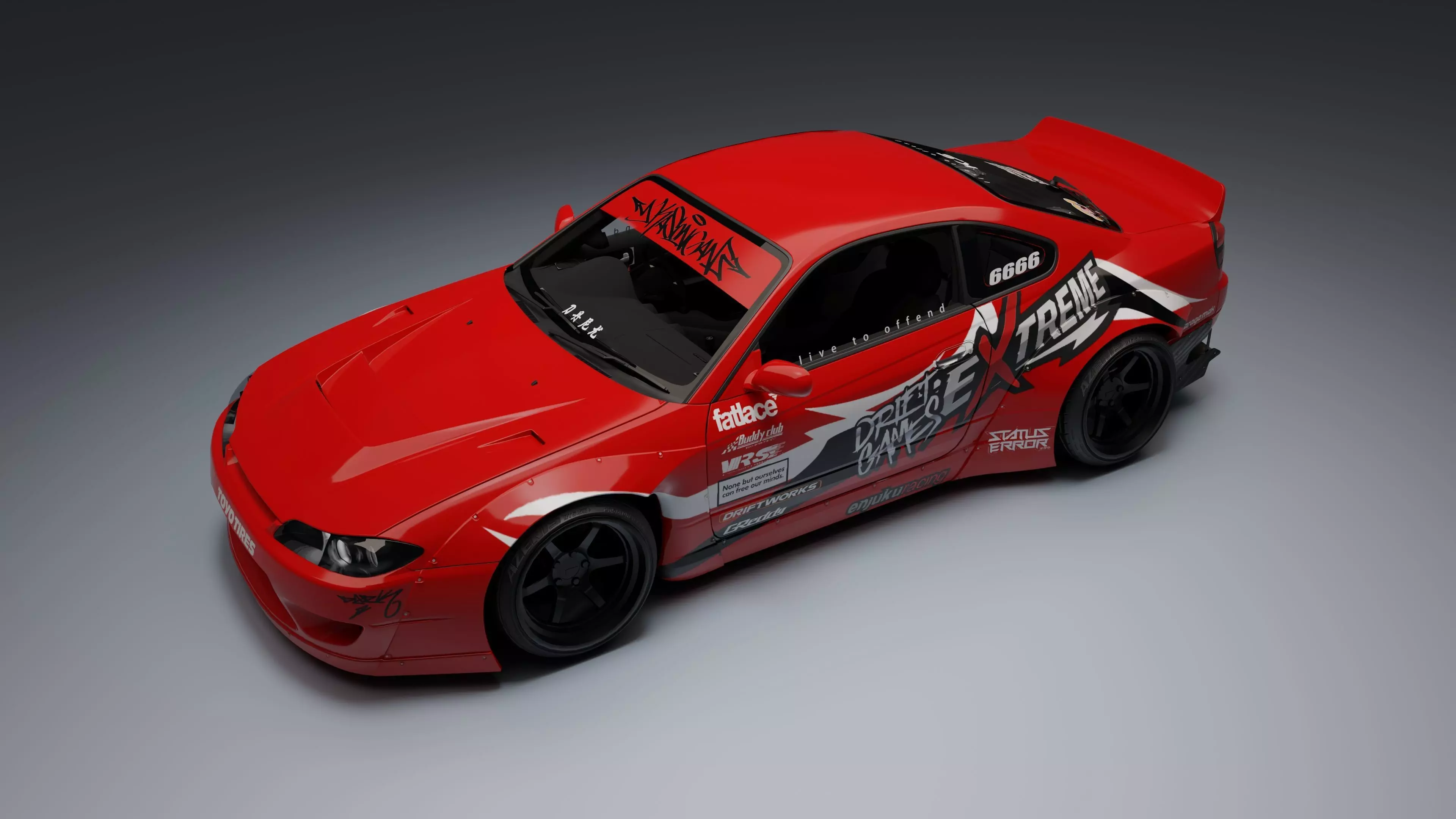 Nissan Silvia S15   Low-poly 3D model_25