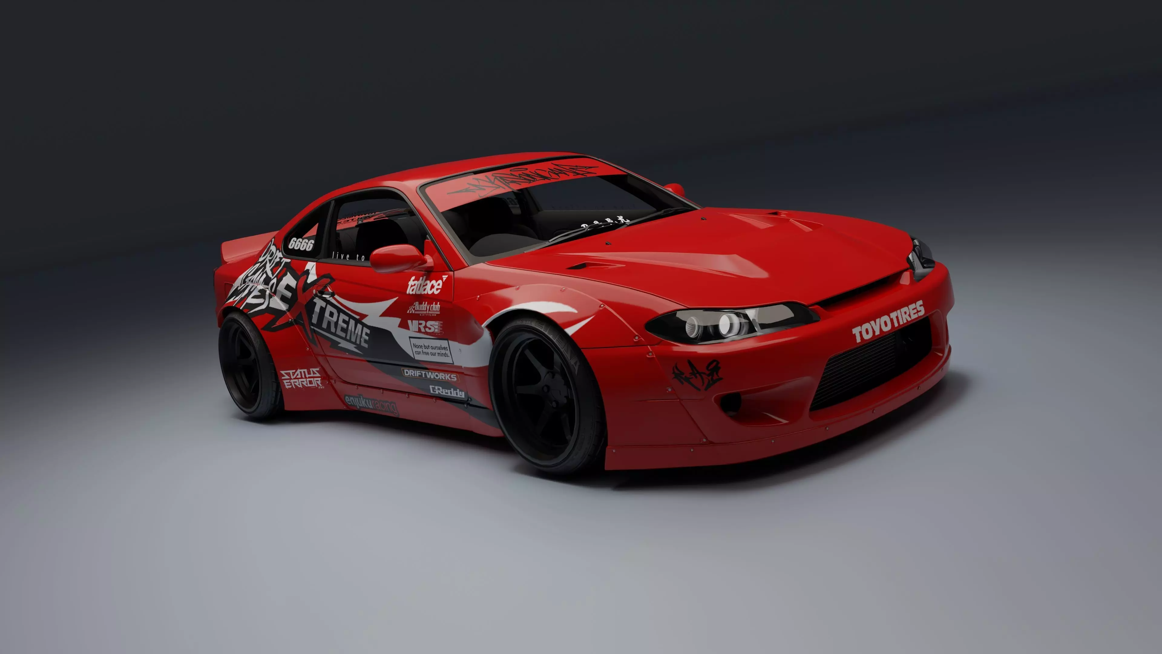 Nissan Silvia S15   Low-poly 3D model_20