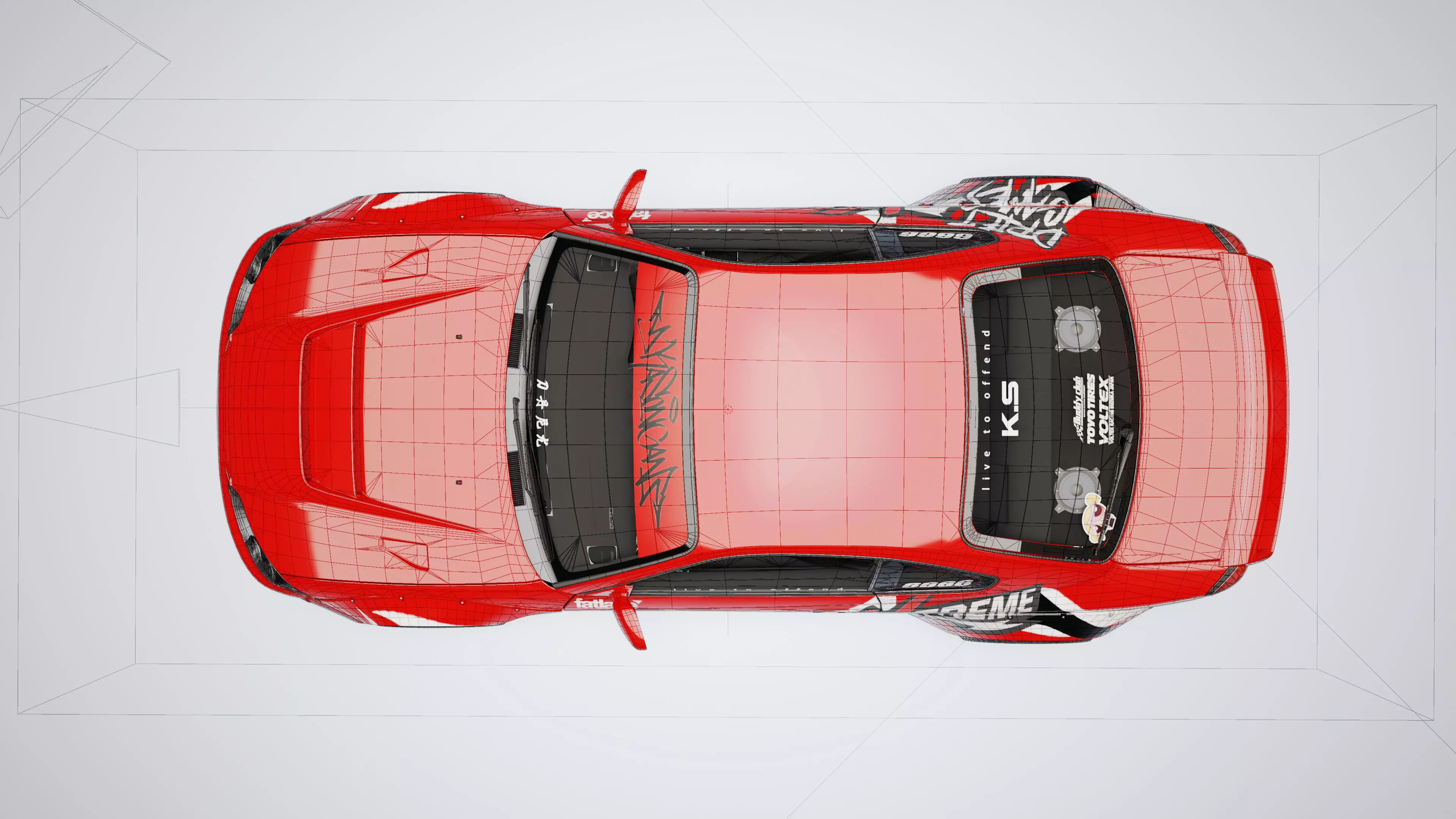 Nissan Silvia S15   Low-poly 3D model_45