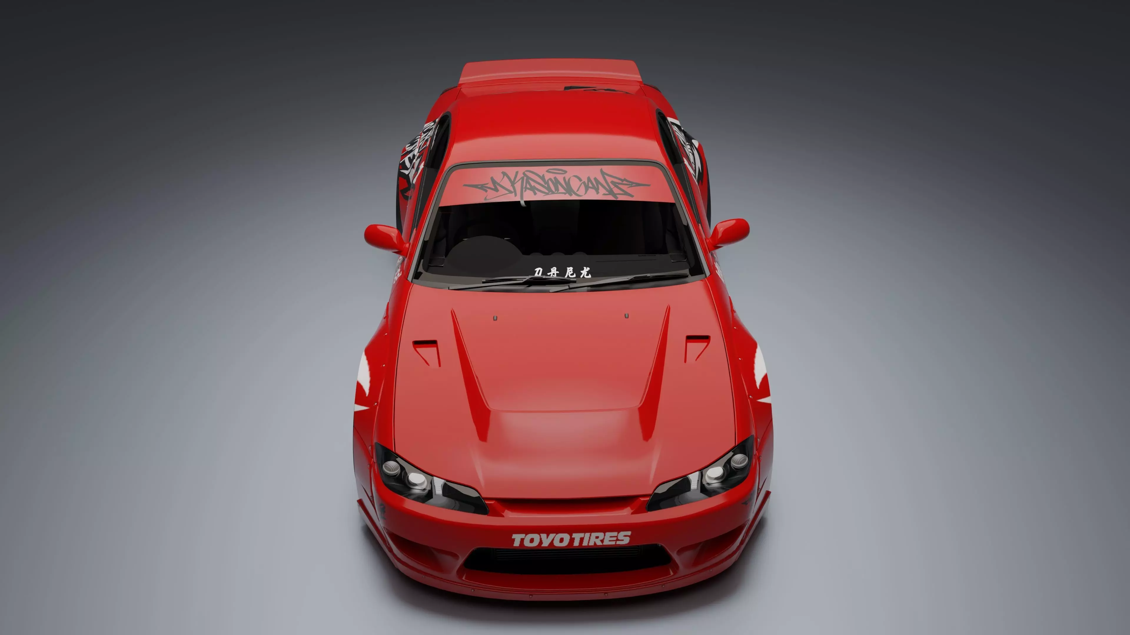 Nissan Silvia S15   Low-poly 3D model_27