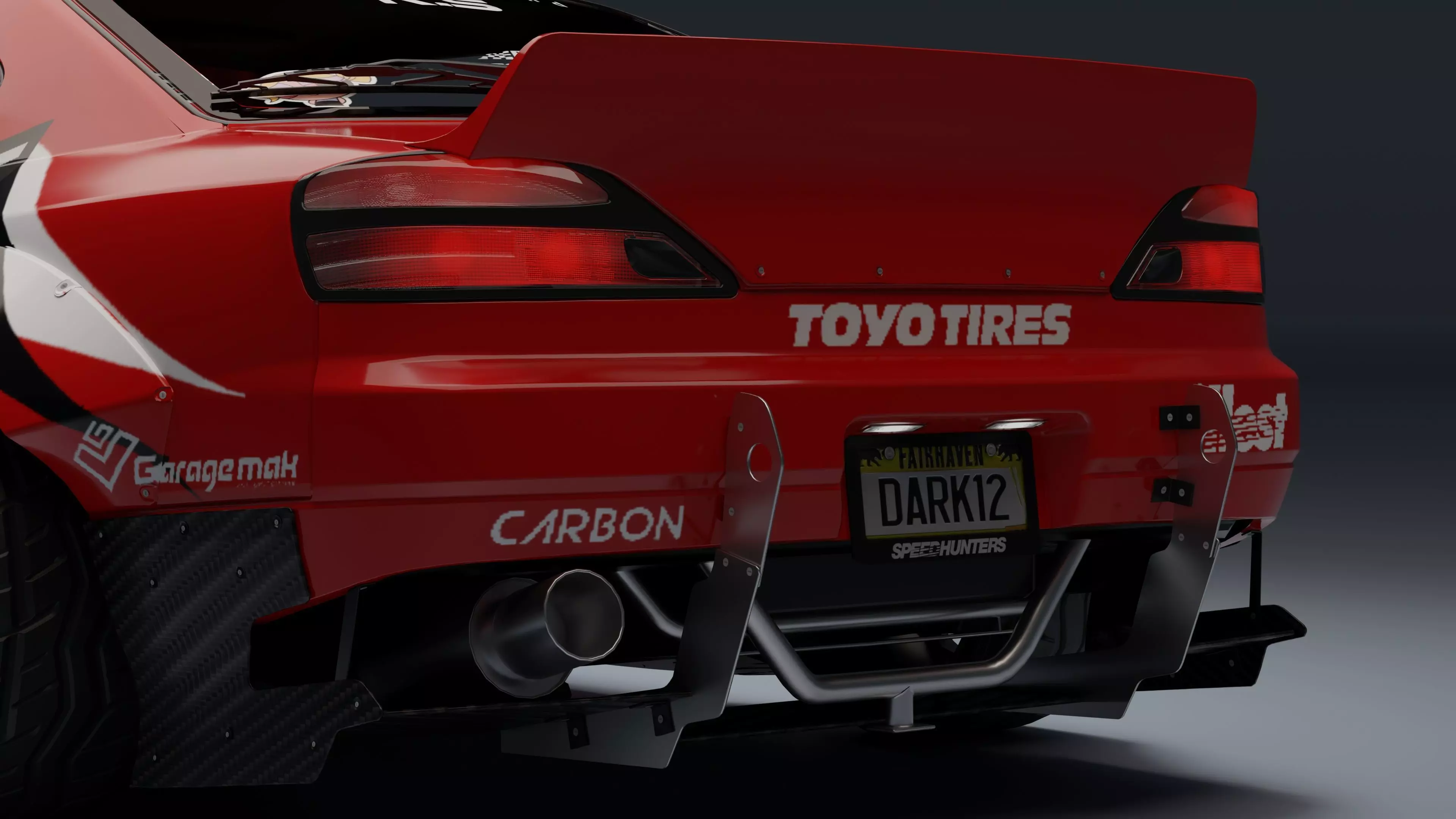 Nissan Silvia S15   Low-poly 3D model_40