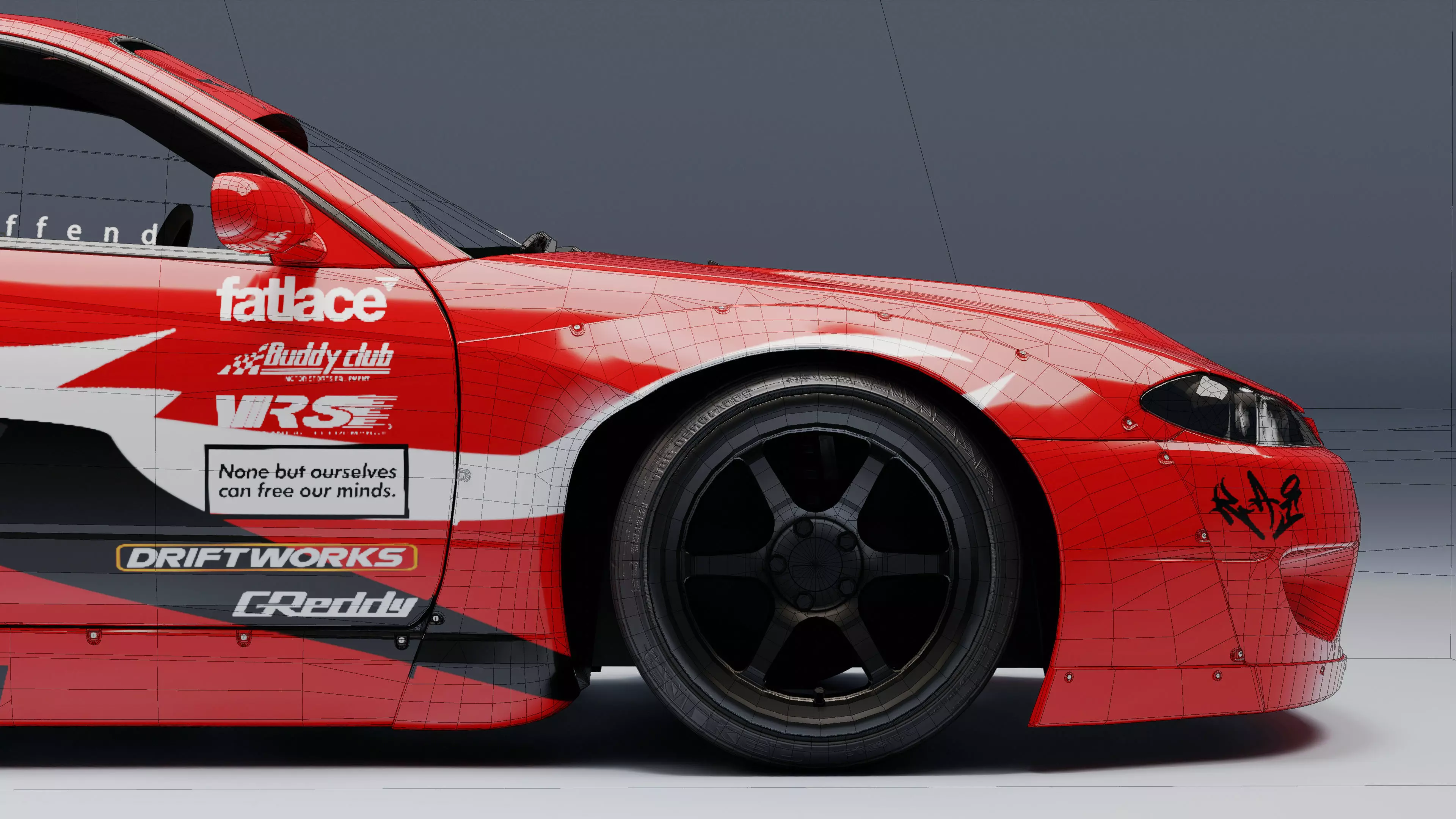 Nissan Silvia S15   Low-poly 3D model_33