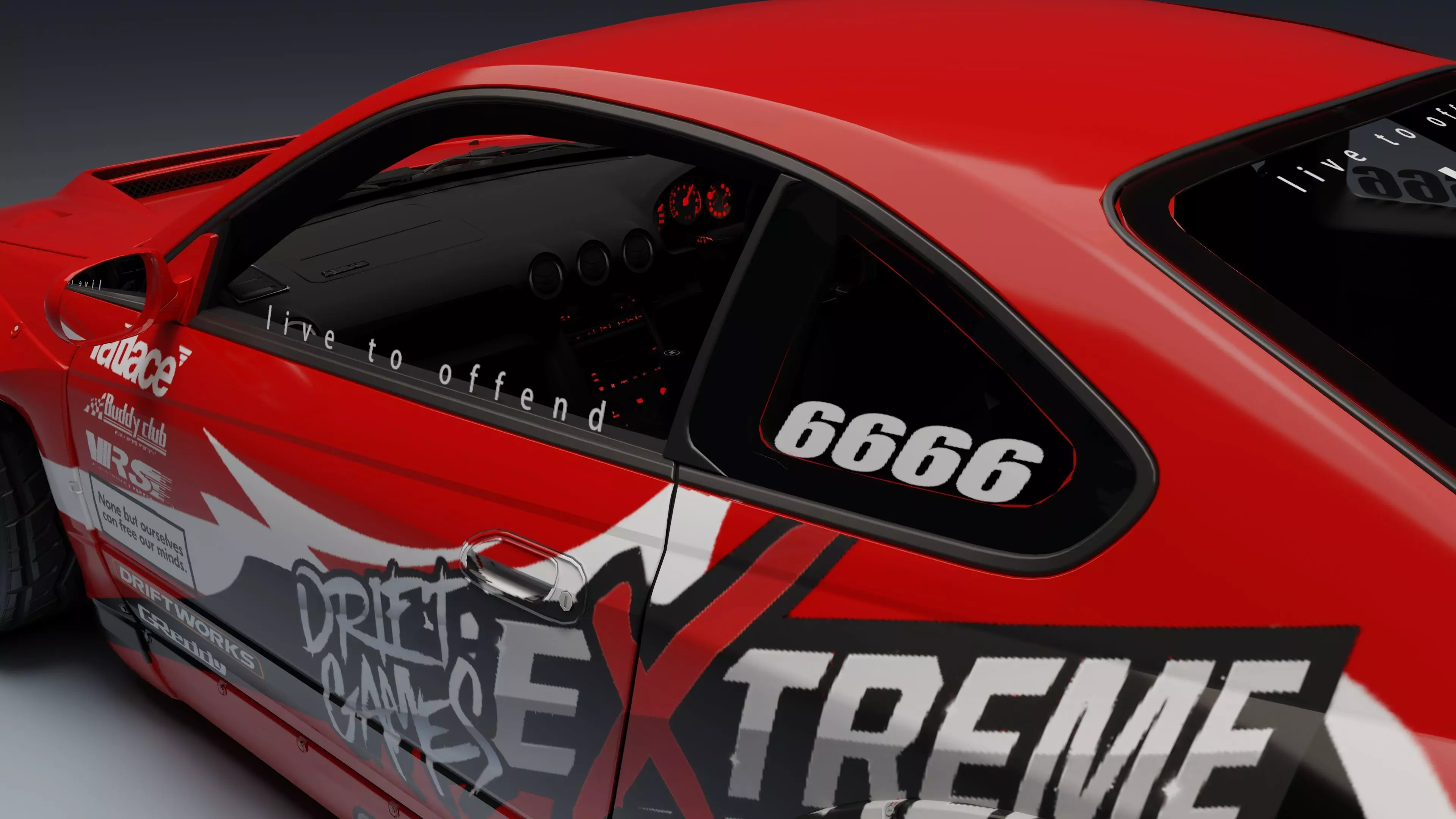 Nissan Silvia S15   Low-poly 3D model_31