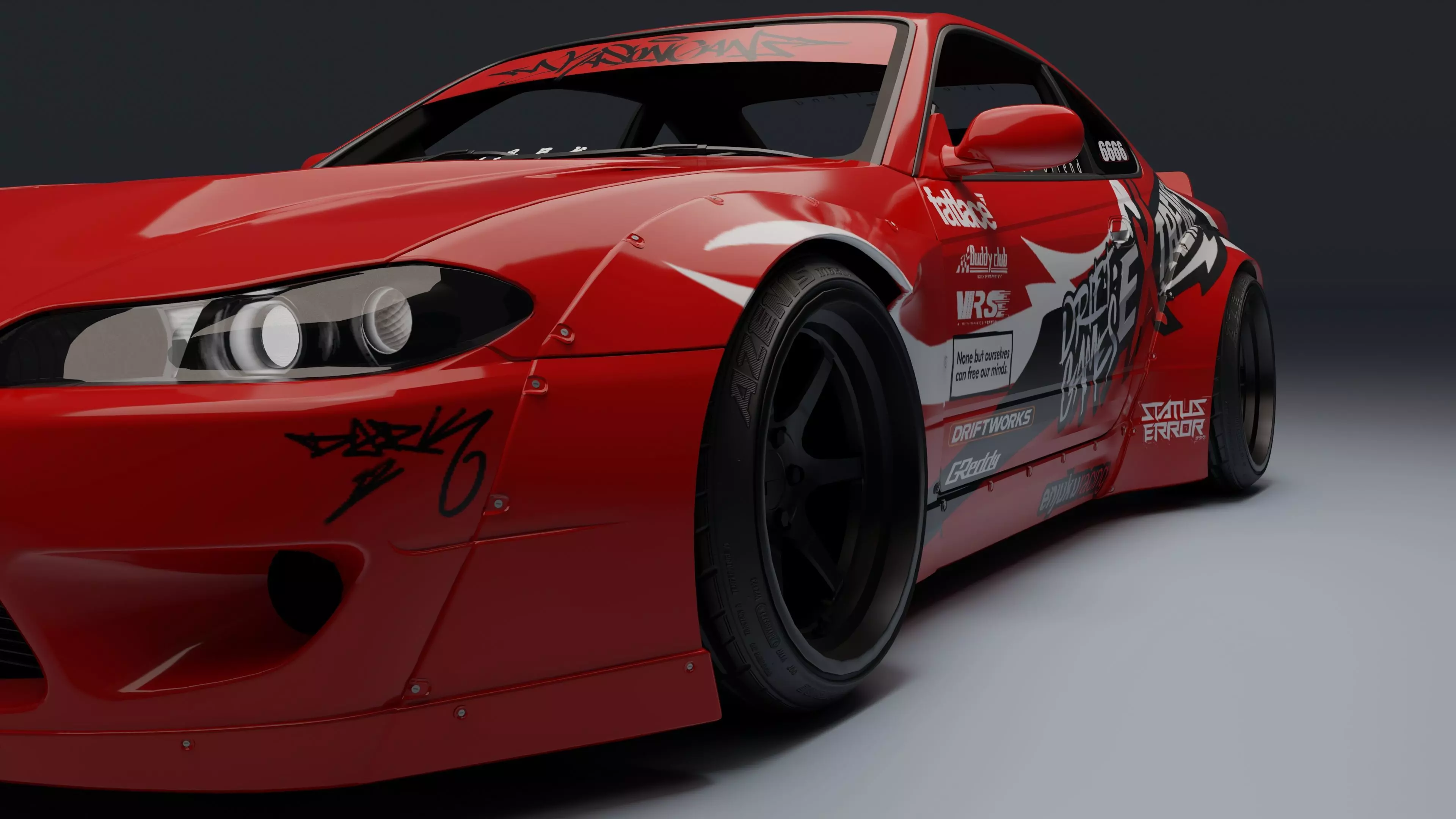Nissan Silvia S15   Low-poly 3D model_18