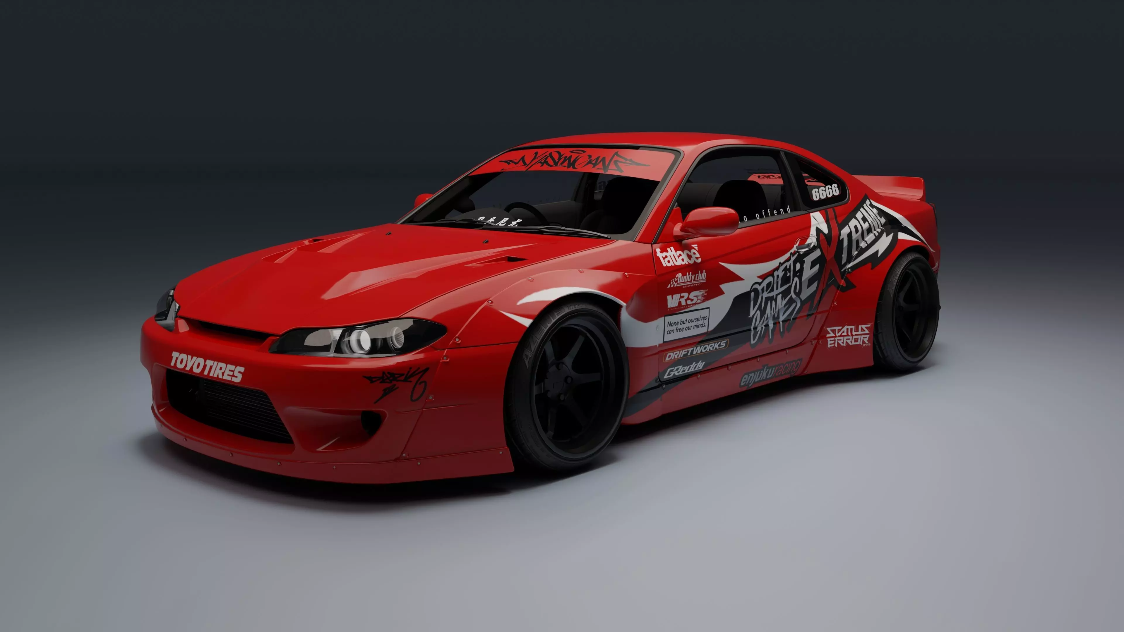 Nissan Silvia S15   Low-poly 3D model_11