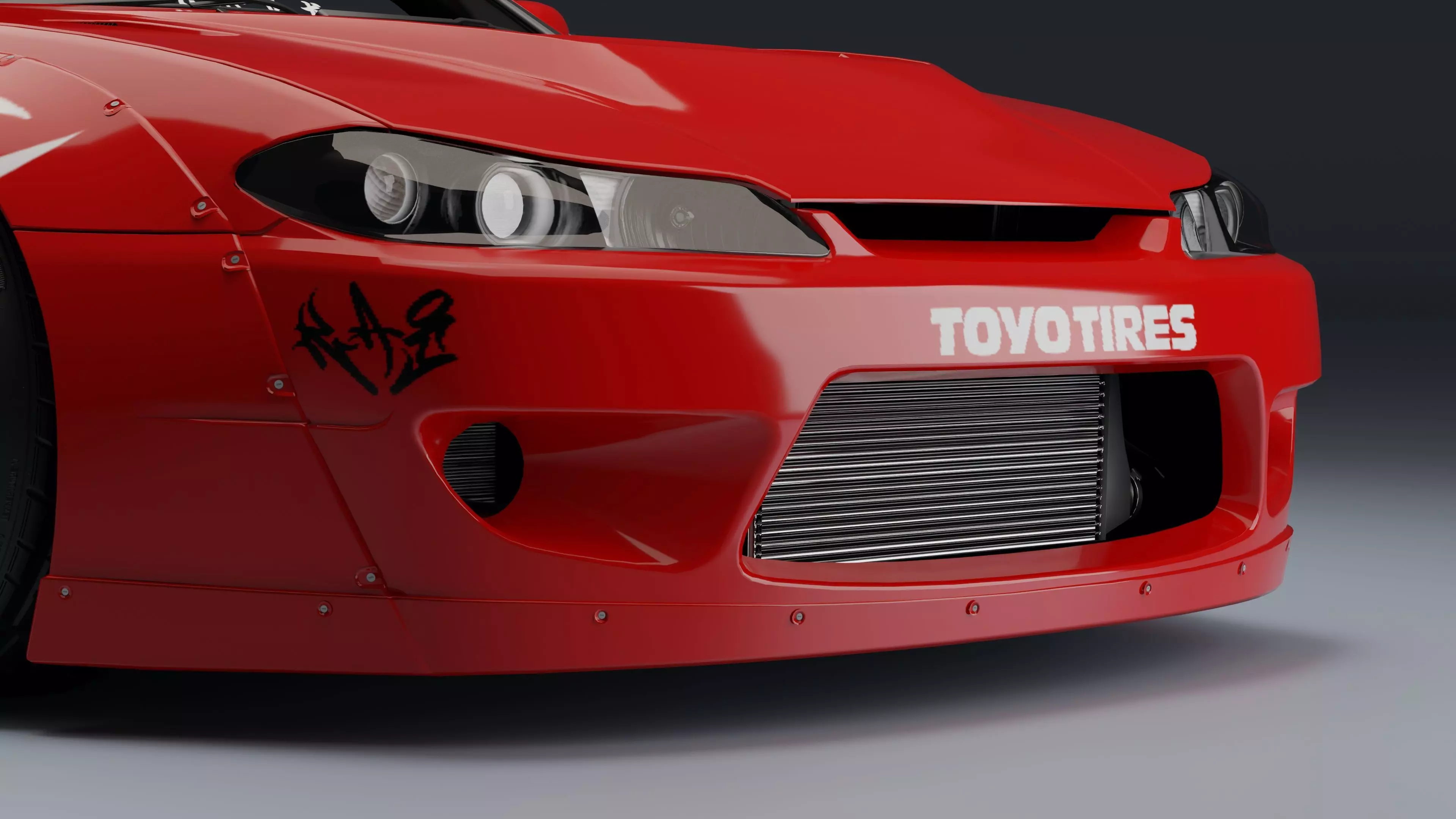 Nissan Silvia S15   Low-poly 3D model_43
