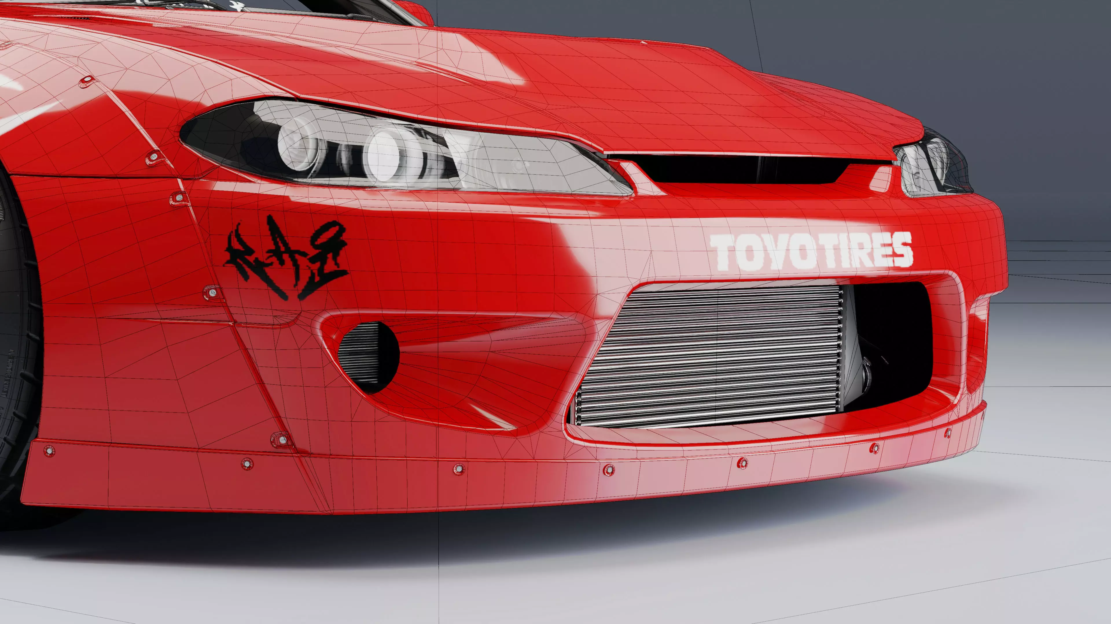 Nissan Silvia S15   Low-poly 3D model_44