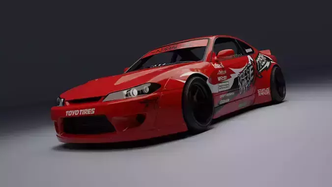 Nissan Silvia S15   Low-poly 3D model