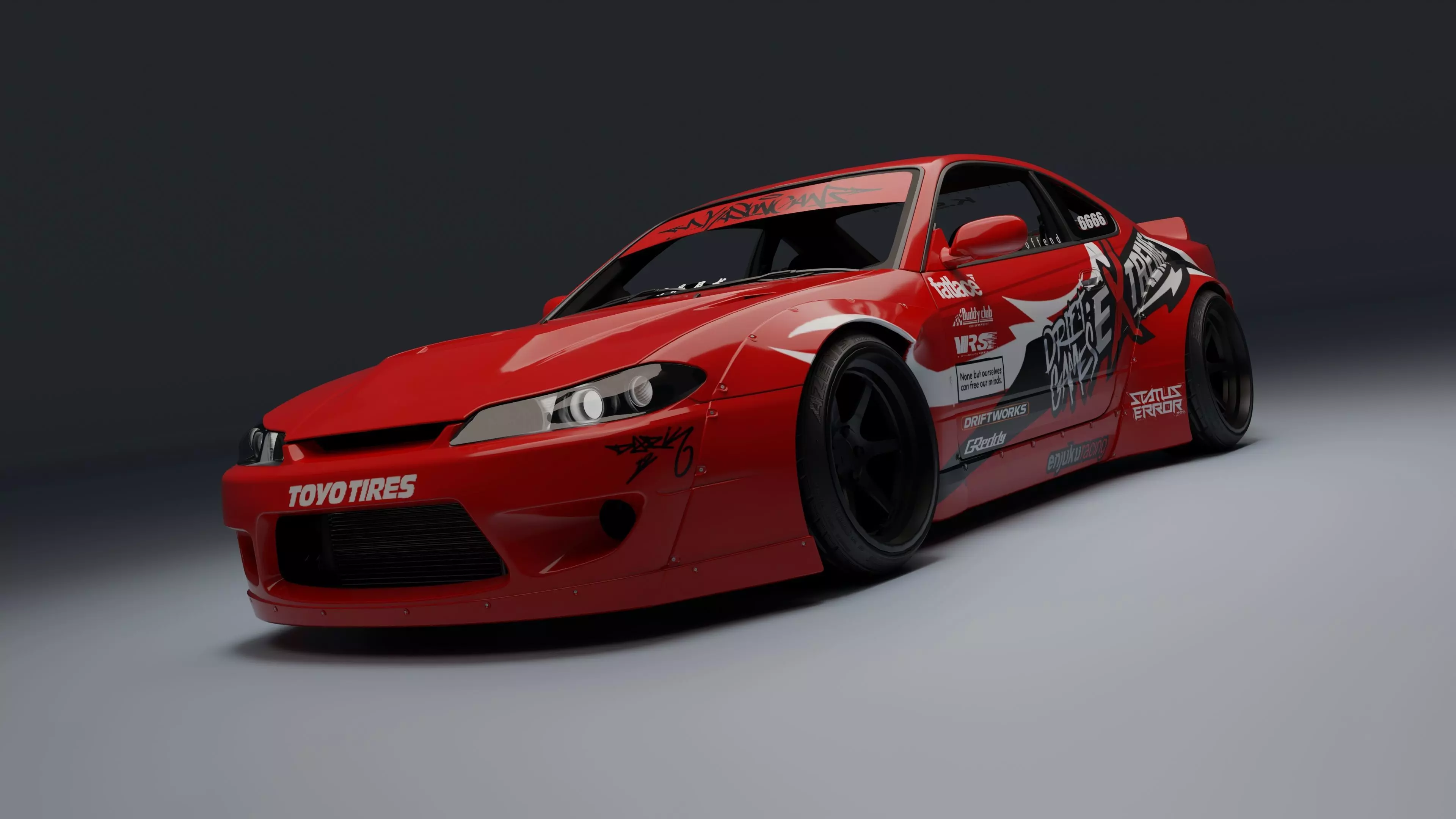 Nissan Silvia S15   Low-poly 3D model_0