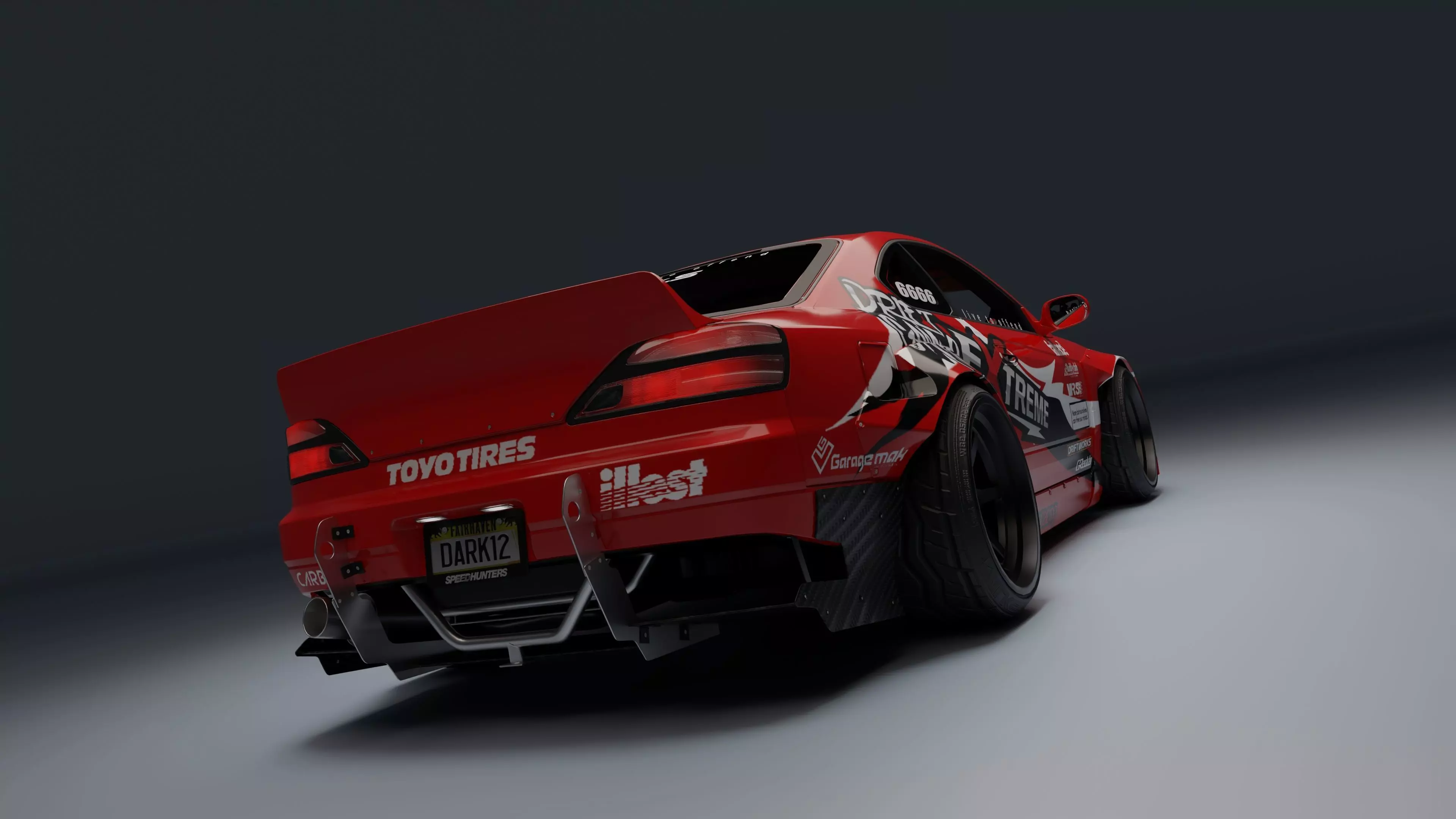 Nissan Silvia S15   Low-poly 3D model_47